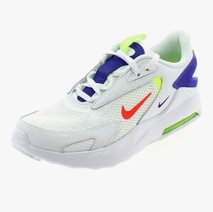 Nike Kids Youth MAX BOLTS White and Crimson Sneakers 7Y